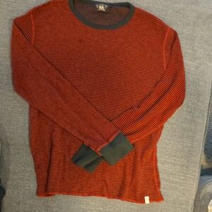 Ralph Lauren RRL Black and Red Knit Top